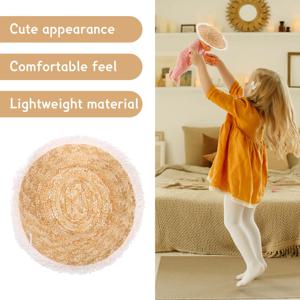 미니어처 밀짚 모자 가볍고 튼튼한 손으로 짠 미니 공예 모자 DIY 헤어 액세서리 미니 작은 짠 모자 인형 집 공예