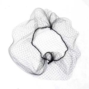 20Pcs 검은색 보이지 않는 헤어네트 일회용 나일론 헤어네트 24-48인치 탄성 가장자리 가발캡(식품 서비스용) 매일 사용
