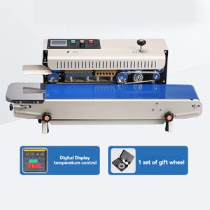 220V FR-900 수평 연속 밴드 실러 필름 백 자동 열 밀봉기 플라스틱 백 밀봉기