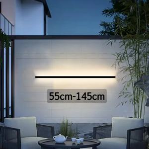 LED 조명 벽등 IP65 정원 AC 롱 월 라이트 야외 방수 모던 롱 스트립 85-256v 야외 장식