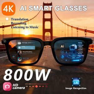 샤오미 AI 스마트 카메라 안경 4K 포토크로믹 전기변색 렌즈 다기능 안경 블루투스 통화 번역 기능