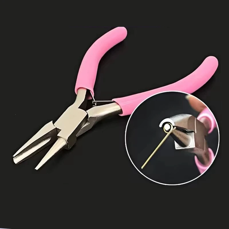 미니 5인치 원형 오목 플라이어 와이어 루핑 플라이어 정밀 보석 플라이어 DIY 보석 제작용 와이어 루핑 플라이어