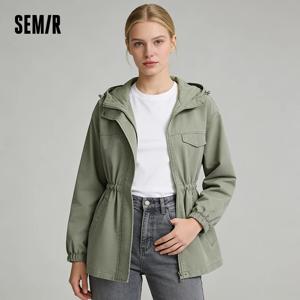 세미르 레트로 자켓 여성 2026 봄 데님 캐주얼 루즈핏 허리 조절 가능 패션 스타일리쉬 빈티지 아우터웨어 탑