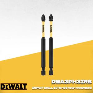 DEWALT DWA3PH3IRB PH3 89mm 임팩트 스크루드라이버 비트 2개 초경질 산업용 등급 S2 스틸 툴 비트 (임팩트 드라이버 드릴용)