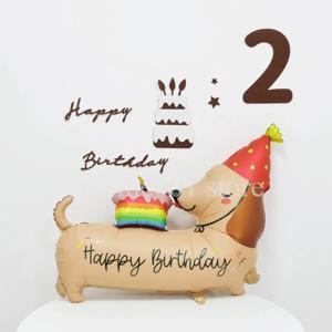 만화 생일 케이크 풍선 어린이날 아기 첫 생일 파티 장식 풍선 베이비 샤워 사진 소품