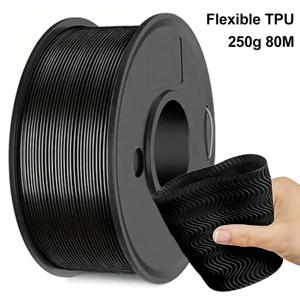 TPU 3D 프린터용 유연한 필라멘트 250g(0.55lbs) 1.75mm 길이 80M, 검정색, 흰색