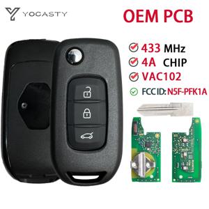 YOCASTY IC:3248A-RFK1A OEM PCB 르노 오로치 로건 더스터 산데로용 FCCID:N5F-PFK1A 433Mhz 4A 칩 리모컨 키