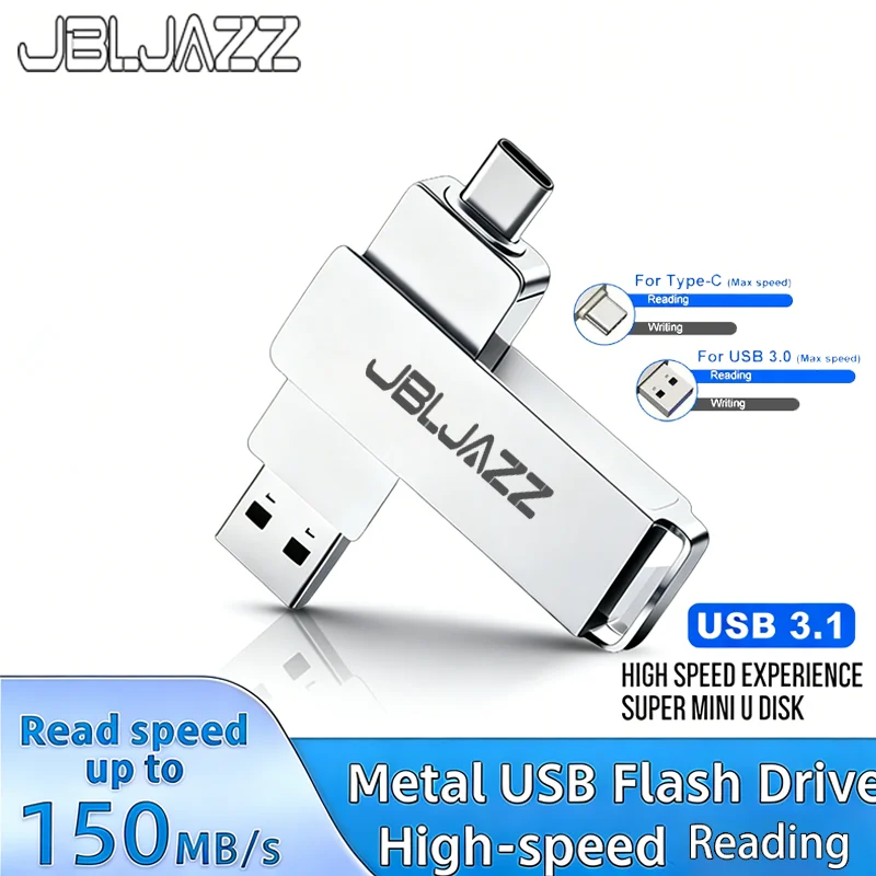 플래시 드라이브 고속 512GB 타입-C USB 펜드라이브 메탈 펜드라이브 256GB 128GB 64GB 휴대용 메모리 USB 스틱 샤오미용