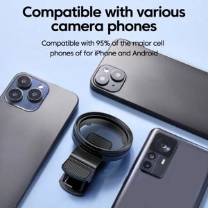 새로운 52mm CPL 휴대폰 렌즈 필터 렌즈 클립 카메라 액세서리 모든 스마트폰용 Canon Nikon용 원형 편광 필터