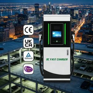 바닥 설치형 DC 전기차 충전기 60kW 120kW 180kW IP54 상업용 급속 충전소 OCPP 1.6J (자동차 대리점 차량용)