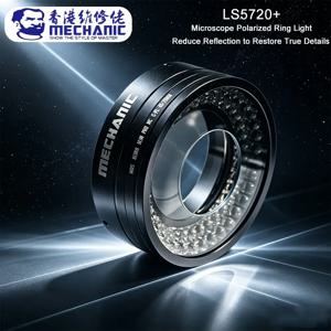 MECHANIC LS720+ 반사 방지 현미경 편광 링 라이트 무단계 조광 가능 72 LED PCB 납땜 전자공학 도구