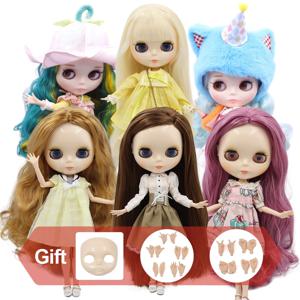ICY DBS Blyth 인형 흰색 피부 광택 얼굴 매트 얼굴 핸드 세트가있는 조인트 바디 A & B 1/6 bjd 적합한 diy 메이크업 특별 가격