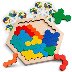 다채로운 3D 퍼즐 나무 장난감 고품질 Tangram 수학 퍼즐 게임 어린이 유치원 상상력 교육 완구 어린이를위한