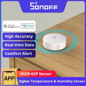 SONOFF SNZB-02P 지그비 온도 습도 센서, eWeLink를 통한 스마트 장면 경고, 다중 게이트웨이 작동, 고정밀