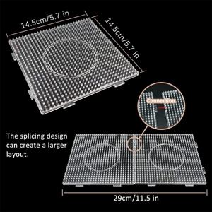 퓨즈 비즈 보드 어린이를위한 5mm 대형 투명 플라스틱 Pegboards 공예 비즈 픽셀 퍼즐 Pegboards 크리 에이 티브 수제 공예 장난감 선물