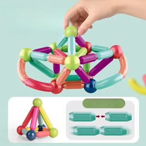 조립 된 자기 빌딩 블록 큐브 세트 조기 교육 장난감 아기를위한 두뇌 개발 퍼즐 크리 에이 티브 마그네틱로드 장난감