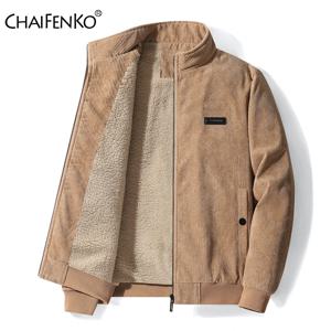 남성 2025 겨울 브랜드 두꺼운 따뜻한 양털 재킷 남성 패션 Windproof 야외 코트 남성 가을 Outwear 클래식 캐주얼 재킷 남성