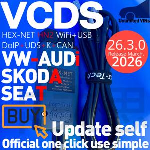 VCDS VAG COM VW-AUDi 스캔 진단용 HEX-NET WiFi/USB 인터페이스, 실제 V2 HEX-V2보다 간편하게 사용 가능, 추가 프로그램 요청 없음