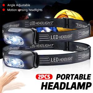 강력한 라이트 헤드램프 미니 LED 야간 낚시 강력한 토치 헤드 램프 야외 방수 캠핑 휴대용 LED 센서 헤드램프
