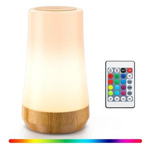 터치 컨트롤 13색 변환 LED 야간등, 리모컨 조절 가능한 침대 옆 테이블 램프, 침실, 독서 및 캠핑 장식용