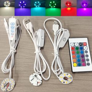 5V USB 고휘도 디밍 가능 터치 컨트롤 다채로운 그라데이션 LED RGB 라이트 보드 원격 제어 DIY 모델 디스플레이 라이트 보드
