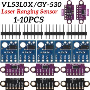 XCW 1-10PCS VL53L0X 비행시간(ToF) 레이저 거리 측정 센서 브레이크아웃 940nm GY-VL53L0XV2 레이저 거리 모듈 I2C IIC 3.3V 5V