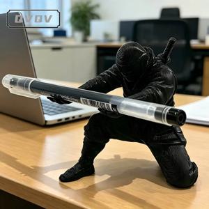 데스크탑 아트 3D 프린팅 닌자 펜 홀더 독특한 피규어 문구 정리함 연필꽂이 데스크 장식 공예품 펜 보관용