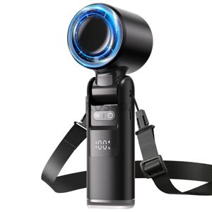 휴대용 핸드헬드 터보 팬, 5단계 풍속, USB 충전식 팬, 야외 활동, 여행, 해변용 3 IN 1 핸드 팬