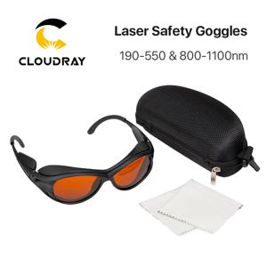 Cloudray 레이저 안전 고글, UV 및 녹색 섬유용 보호 안경, A 타입 쉴드, 190-550nm 및 800-1100nm