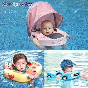 Mambobaby VIP Dropshipping 캐노피 겨드랑이 수영 플로터 스파 부표 트레이너 공급 업체가있는 비 팽창 식 아기 수레