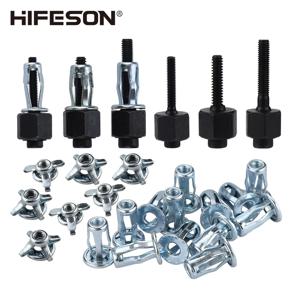 HIFESON 리벳 헤드 잭 너트 세트, 합금 확장 클램프, 꽃잎 리벳 키트 잠금, 수동 리베터 리벳 너트, M4, M5, M6, M8 용, 20 개