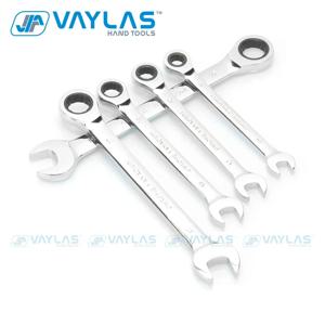 6-32mm 래칫 렌치 스패너 고정 헤드 미러 폴란드어 72T 래칫팅 고 토크 멀티 도구 래칫 키 자동 수리 핸드 툴