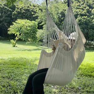 1개 편안한 캐주얼 패브릭 해먹 의자 - 대학 기숙사를 위한 스윙 및 흔들기 편안함 - 타이 로프 2개, 보관 가방,