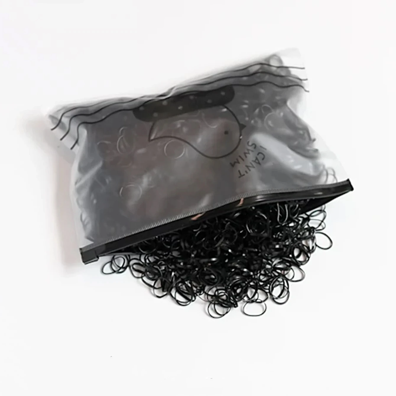 1000pcs 검은 작은 고무 밴드 헤어 링 높은 탄성 고무 밴드 여자 패션 간단한 포니 테일 홀더 헤어 링