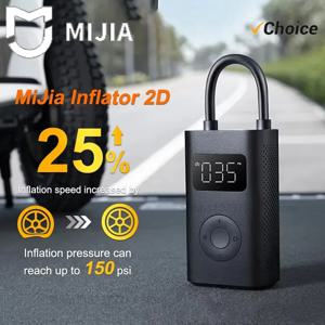 NEW MIJIA 인플레이터블 트레저 에어 컴프레서 2D 2000mAh 휴대용 인플레이터 에어 펌프 2D 자전거 자동차 오토바이 공용 CN