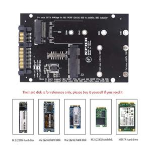 TISHRIC PC 노트북용 M.2 NGFF Msata SSD-SATA 3.0 2.5 어댑터, M2 PCI SSD 컨버터 라이저 카드, 최대 6Gps