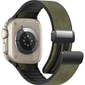 Apple Watch Starp 용 가죽 시계 밴드 44mm 42 46 49mm 45 41 38mm 팔찌 iWatch 시리즈 9 8 3 SE 6 7 10 울트라 시계 스트랩