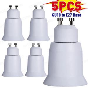 5PCS GU10 ~ E27 LED 전구 어댑터 램프 홀더 변환기 소켓 전구 램프 홀더 어댑터 플러그 내열성 소재