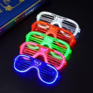 Led 안경 네온 파티 깜박이는 안경 빛나는 빛 안경 바 파티 콘서트 소품 형광등 사진 소품 용품
