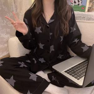봄과 가을 신사 숙녀 한국 잠옷 Homewear 세트 여학생 긴팔 잠옷 Homewear 세트의 수석 감각