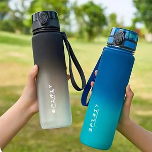 그라데이션 물병 - 1000ml/600ml/750ml 용량 야외 캠핑 체육관 적합 휴일 선물 생일