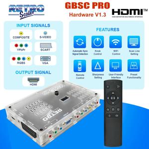 레트로스케일러 GBSC 프로 GBS 컨트롤 스카트 RGBS YPbPr VGA 컴포지트(AV) SV to HDMI ®   레트로 게임 콘솔용 비디오 오디오 변환기