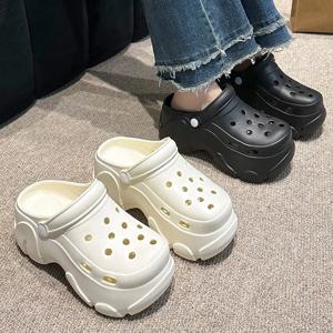 Chunky 플랫폼 나막신 샌들 여성 여름 부드러운 두꺼운 바닥 해변 정원 신발 여성 슬라이드 미끄럼 방지 EVA 웨지 슬리퍼