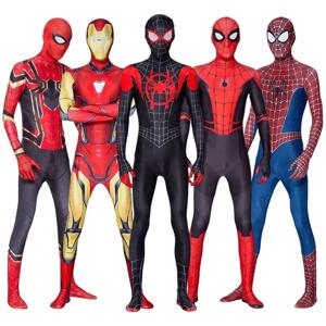스파이더 맨 의상 스파이더 맨 블랙 팬더 아이언 맨 스파이더 그웬 코스프레 젠타이 점프 슈트 바디 슈트 할로윈 의상 성인 어린이