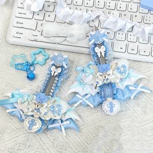 1PC 귀여운 칼 달콤한 핑크 유틸리티 나이프 날개 활 심장 상자 커터 종이 학생 휴대용 크리 에이 티브 종이 커터 선물