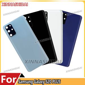 고품질 배터리 뒷면 커버 후면 하우징 교체 - 삼성 갤럭시 S20 Plus S20+(G985/G986/G986F)용 카메라 렌즈 포함