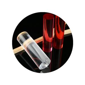 Naxilai 2PCS 아크릴 원통형 막대 핑크 단단한 플라스틱 막대 플렉시 유리 라이트 가이드 조명 투명 막대 100mm 길이, 24mm 직경.