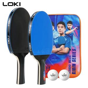 LOKI K1000 K3000 K5000 탁구 라켓 세트 (탁구 라켓 2개, 오리지널 공 2개, 휴대용 케이스 1개 포함)