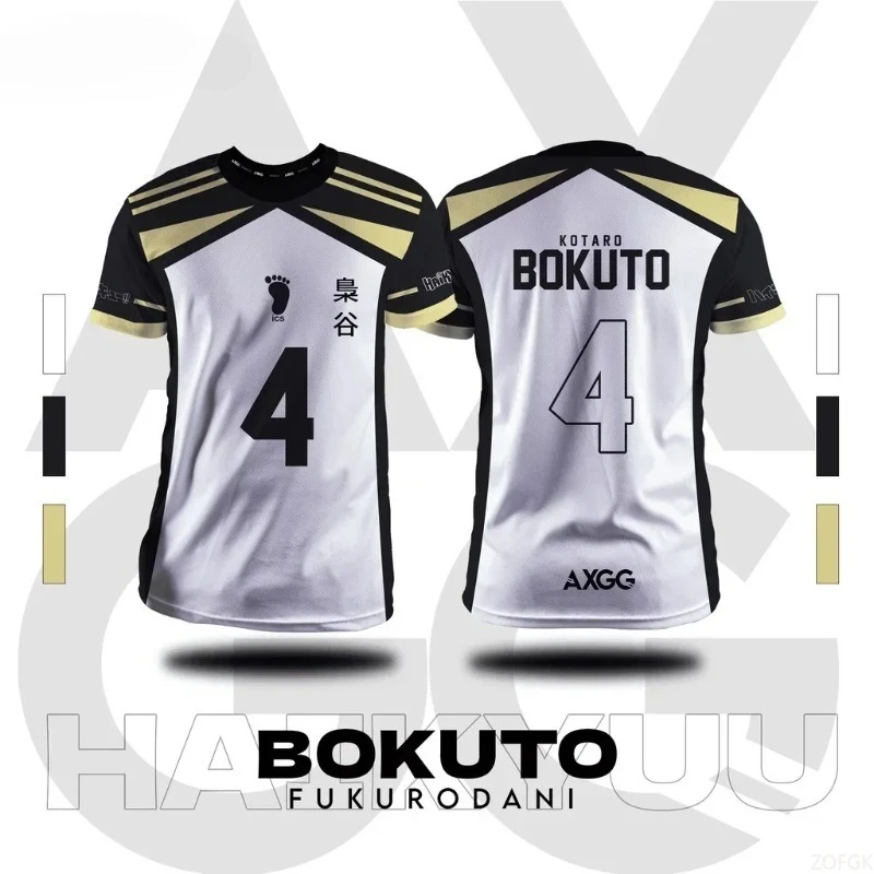 Haikuu Fukurodani Bokuto Anime 남자 티셔츠 2025 뉴 여름 패션 캐주얼 저지 라운드 넥 탑 반소매 티 남자 의류