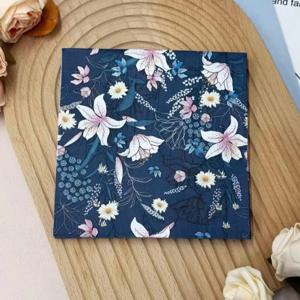 20 Pcs 33cm 2 레이어 컬러 인쇄 냅킨 푸른 꽃과 식물 와인 유리 종이 접기 장식 그림 DIY 데쿠파주 종이